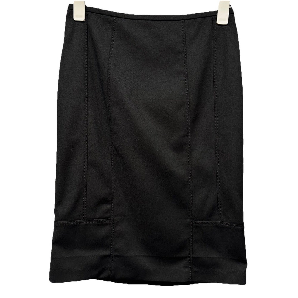 White House Black Market Pencil Skirt Women's Size 0 Black Zipper Lined Career